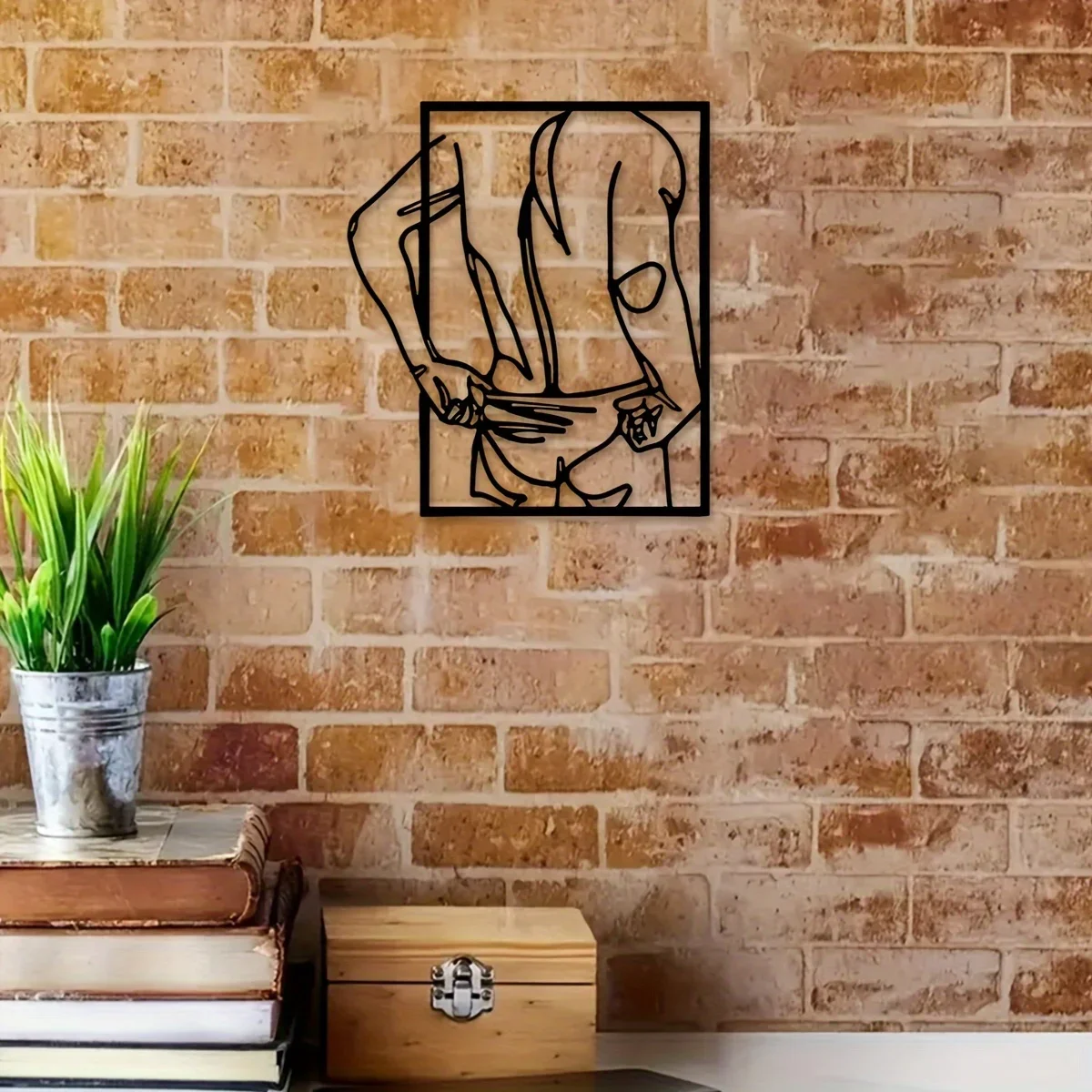 1 Stück Vintage-Metall-Wandkunst – aufwendig gearbeitetes männliches Modell-Schild – rustikaler Charme für Bar-, Küchen- und Wohnzimmerdekoration