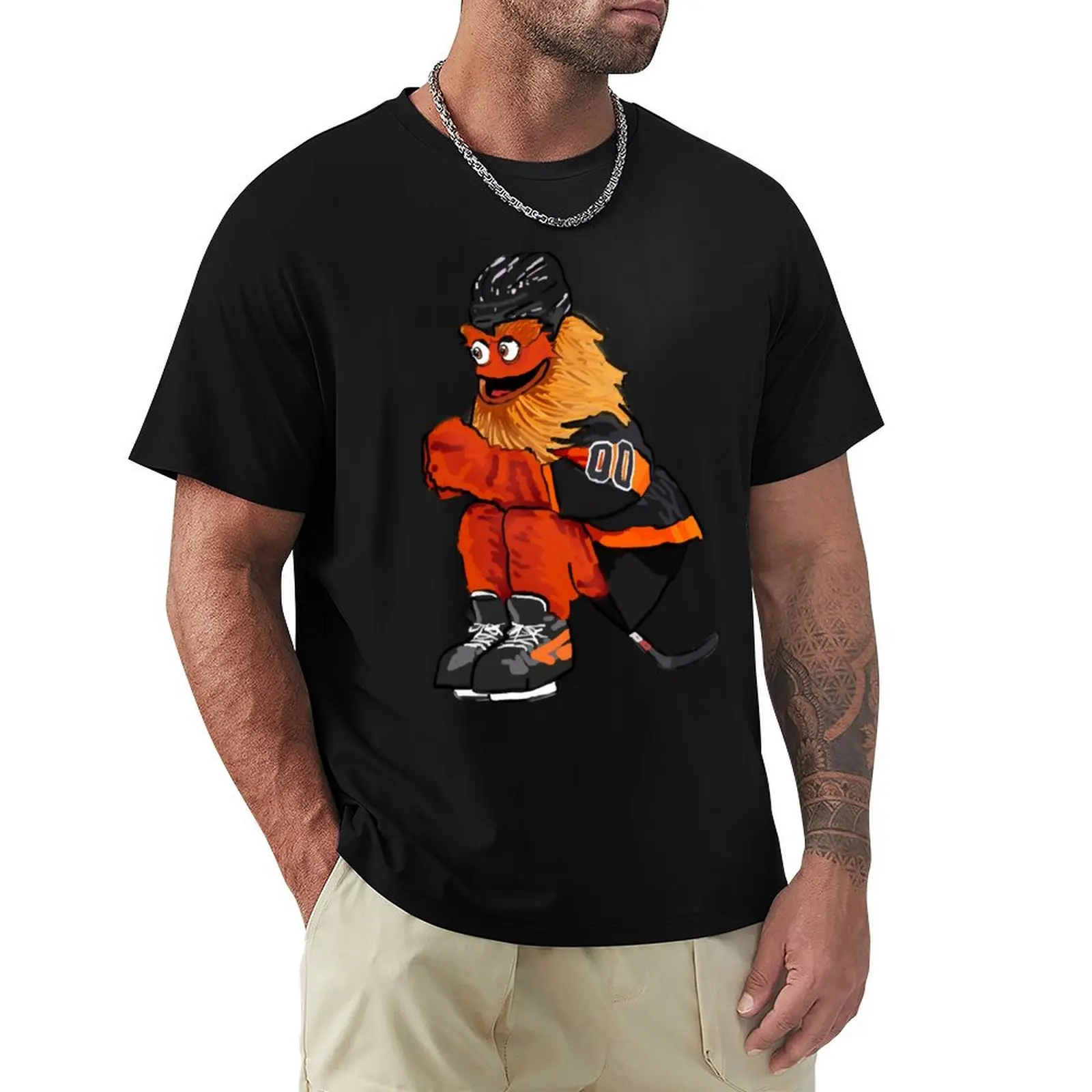 Gritty - Tiger Williams T-Shirt Daily Wear Plain Short Sleeve Shirt