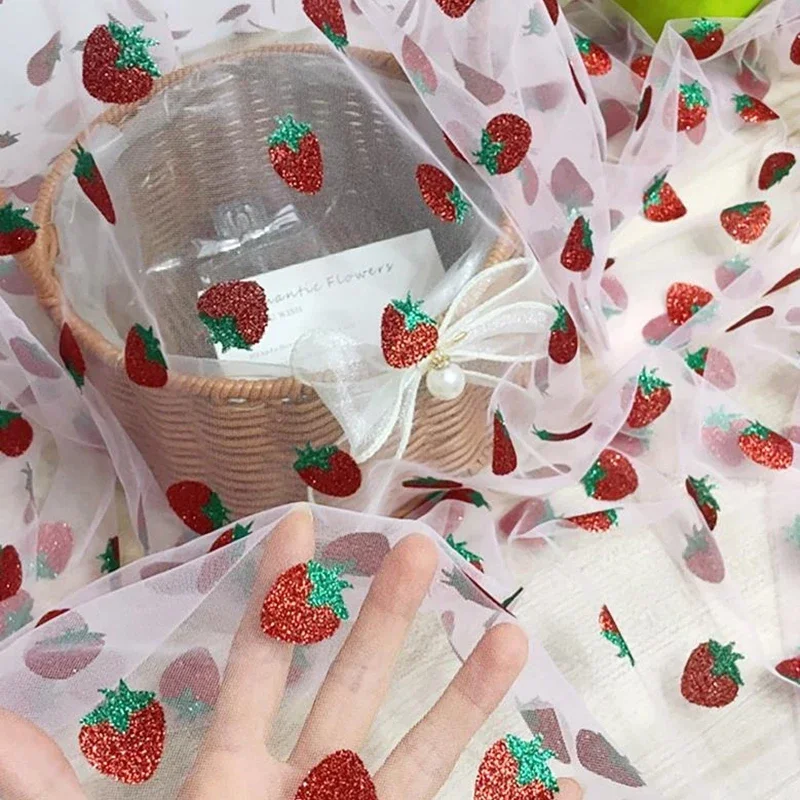 

Strawberry Theme Birthday Table Runner Strawberry Birthday Decoration Mesh Table Runner Baby Shower Strawberry Party Supplies