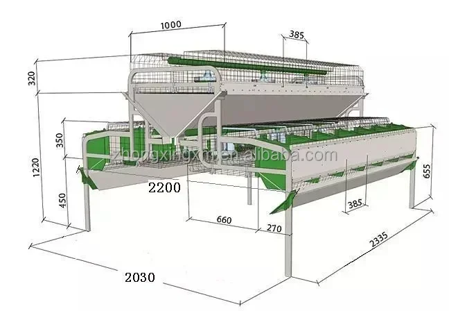 European-style Double-layer Rabbit Cage 24-bit Rabbit Cage Breeding Rabbit Hutch