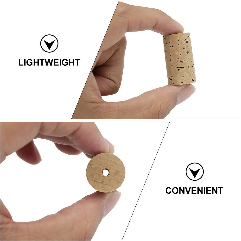 

3pcs Flute Cork Plugs Natural Wood Replacement Repair Parts Lightweight Portable For Musical Instrument Maintenance Accessory