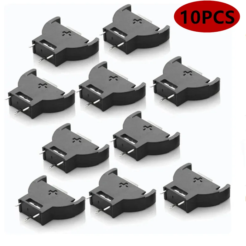 10PCS CR2032 Battery Holder Coin Cell Button Socket Holder Case 3 Pin Solder Mounting Battery Boxes