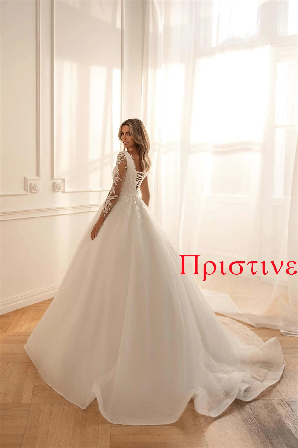 Abiti lunghi a trapezio con paillettes applicati in tulle bianco personalizzato elegante lusso squisito temperamento moda festa nuziale