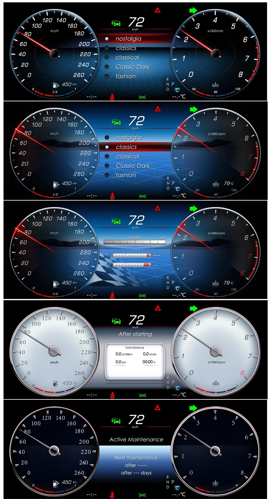 مجموعة أدوات رقمية مقاس 12.3 بوصة الأكثر مبيعًا لعداد السرعة Mercedes-Benz C Class W205 GLC Class X253 يدعم ميزات OEM #3