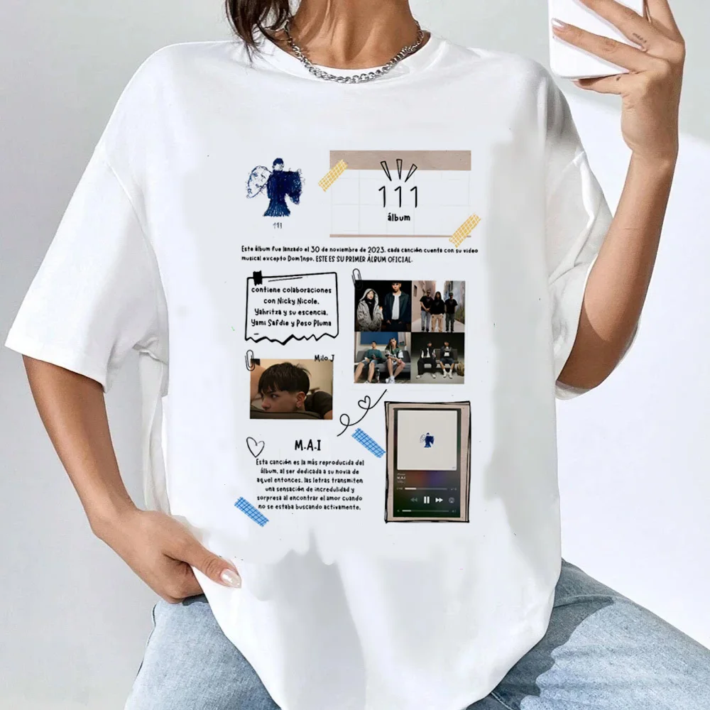 Milo j shirt girl Grunge Punk Y2k aesthetic graphic Comfortable tshirt University Vintage Trendy korean clothes Digital