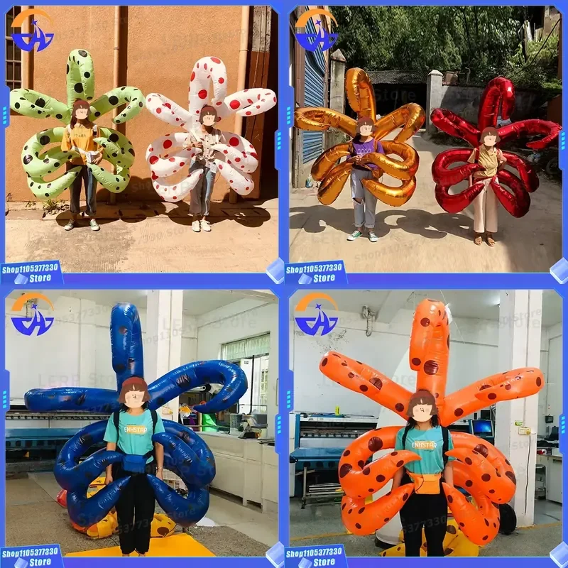 Giant Inflatable Octopus Costume for City Parade Walking Show Creative Craniotomy Party Prop Colorful Blowing Suit Cheap