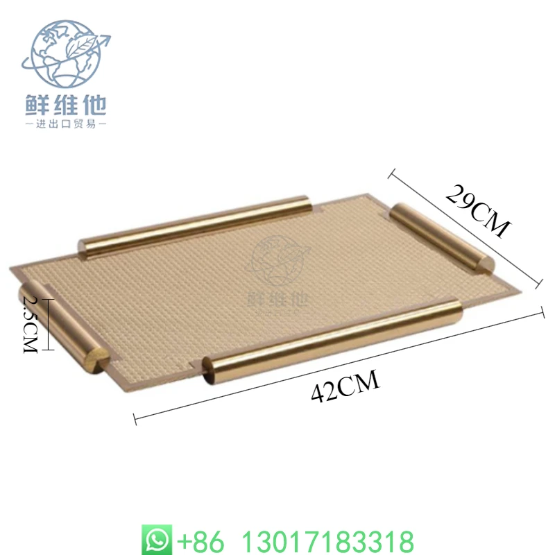 

Leather Storage Tray Metal Cutlery Cup Minimalist Tray Coffee Tea Dishes Creative Plate Living Room Organizer Decorative Trays