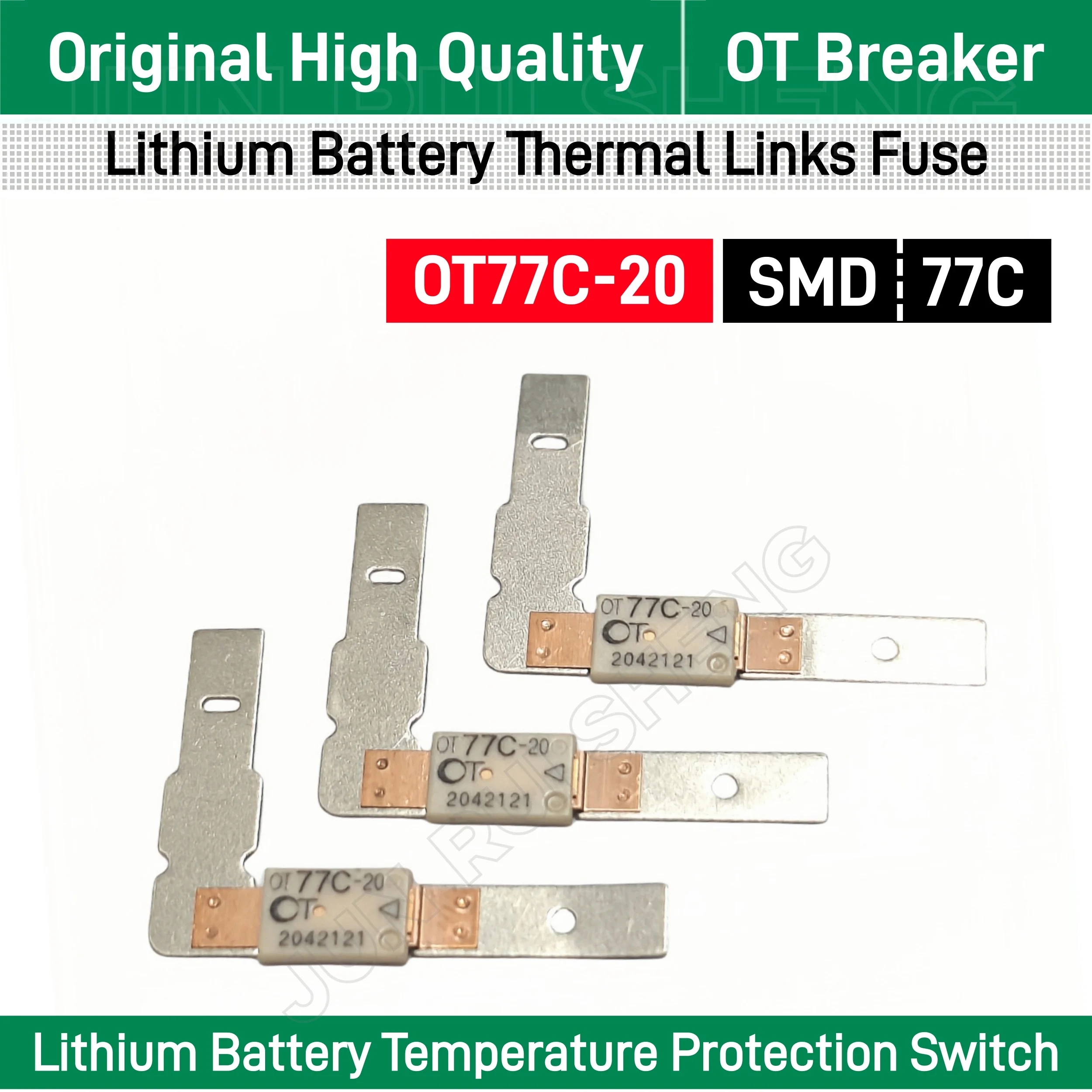 

5 шт. Оригинальный термовыключатель OT77C-20 SMD, предохранитель OT77C 77C, для защиты литиевых аккумуляторов от перегрева
