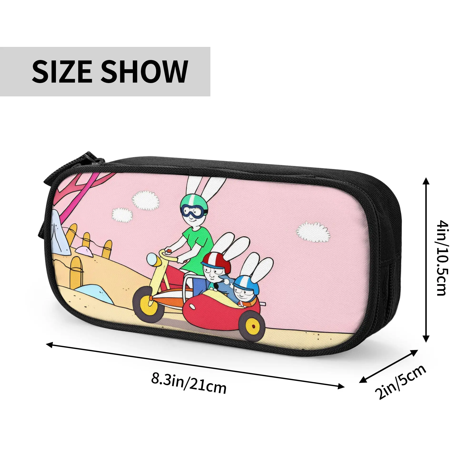 New Simons Super Rabbit Cartoons Pencil Cases  Pencil Pouch Pen Box Big Capacity Bag School Supplies Gifts Stationery