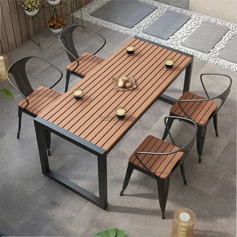 Outdoor Balcony Patio Table and Chairs Set Outdoor Leisure Garden Three Piece Sets Household Waterproof and Sun Combination Z