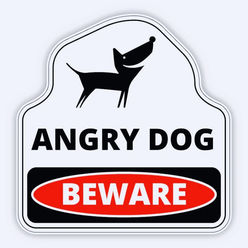 

Car stickers Funny Angry Dog Danger Sign Car Bumper Sticker Decal 15cm PVC KK