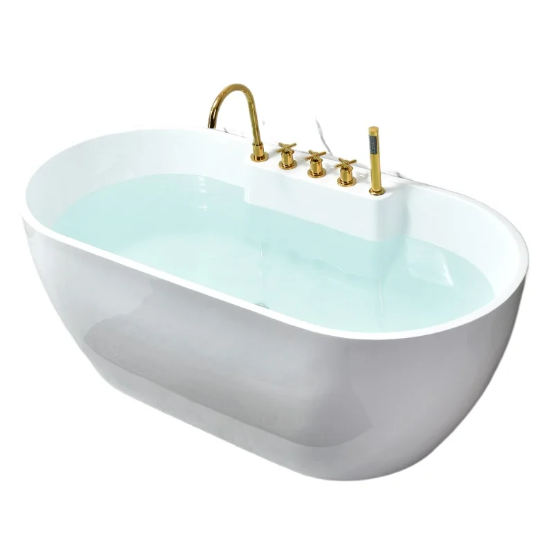

Small Unit Bath Adult Acrylic Freestanding Oval 1.2-1 Family Bath