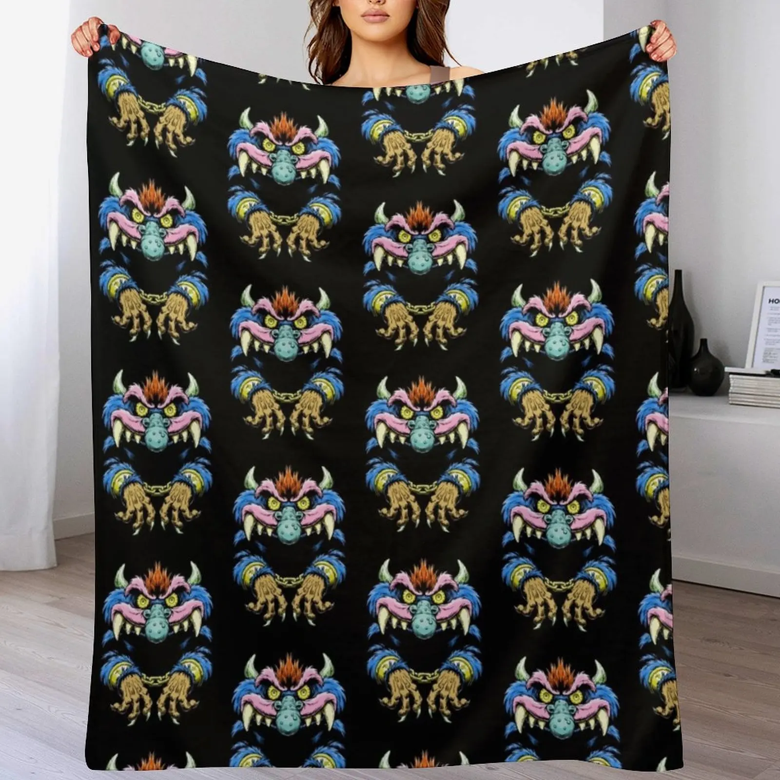 MY PET MONSTER 1980&x27;S ARTWORK Essential T-Shirt Throw Blanket Cozy Home Blanket Gift for Christmas Holiday