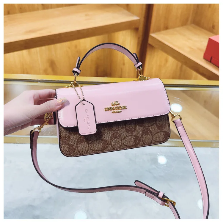 

2026 Luxury Retro Floral Print Square Bag, Elegant Top Handle Shoulder Purse for Women, Fashionable Commuter Bag
