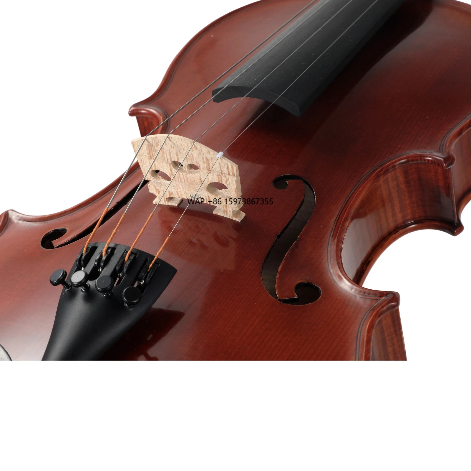 

4/4 Full Size Master Handmade Wood Violin, Concert Orchestra Level, Hand Varnished, Inlaid Purfling, European Wood, Fully Set up