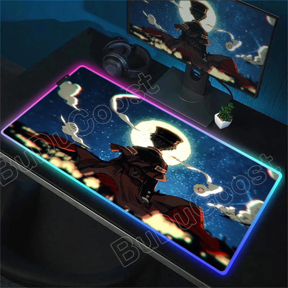 

HD,Toilet Bound Hanako Kun Mouse Pad RGB Gaming Mouse Pad XXL, Extended Surface, Non-Slip, Smooth, LED Lights, Perfect Desk Mat
