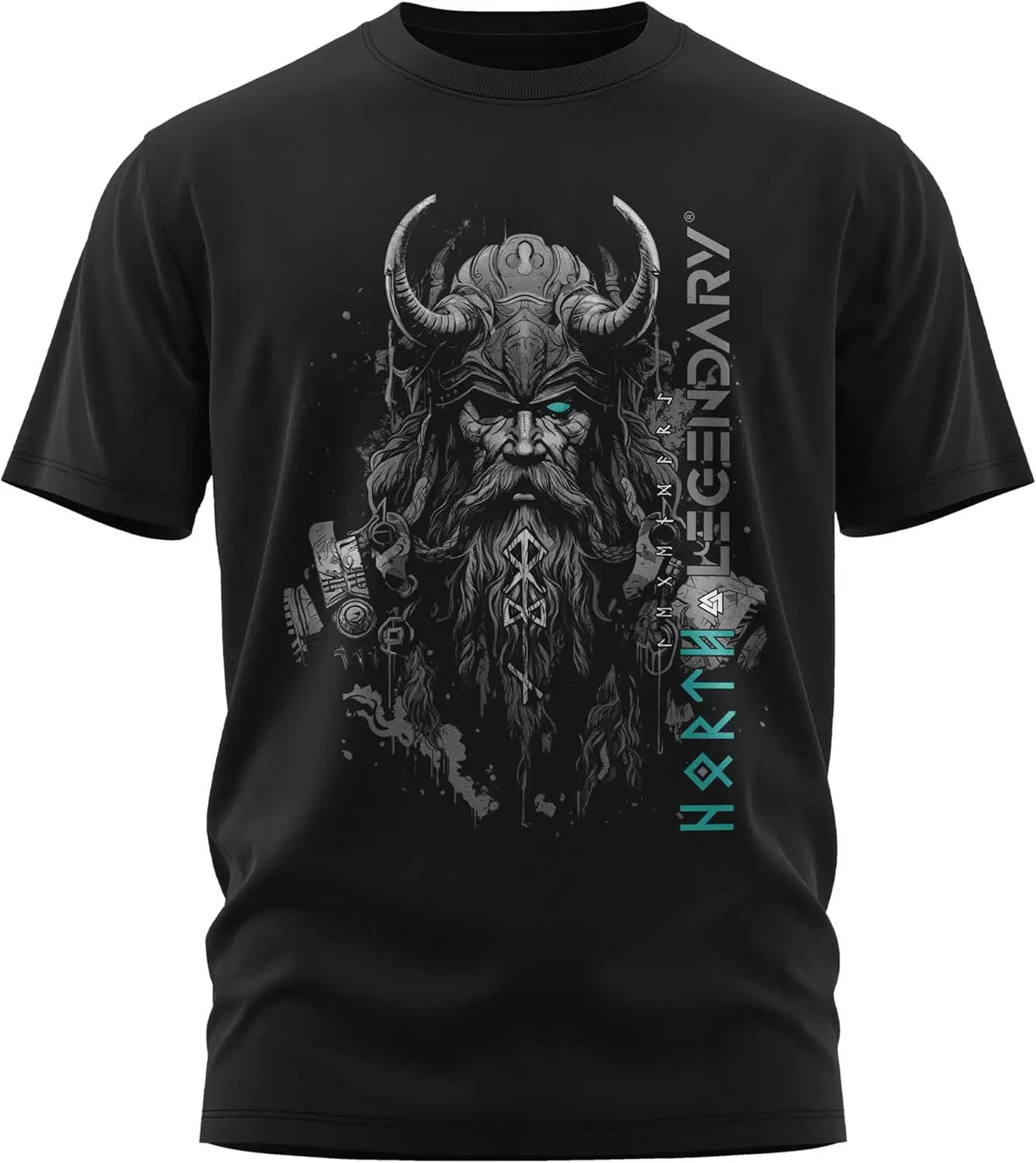Nordic Warrior Norse Myth God Odin T-Shirt 100% Cotton O-Neck Short Sleeve Summer Casual Mens T-shirt Size S-3XL