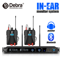 Debra ER-202 UHF Wireless In-Ear Monitor System Bluetooth Professional for Stage Recording Studio Drummer Instrument