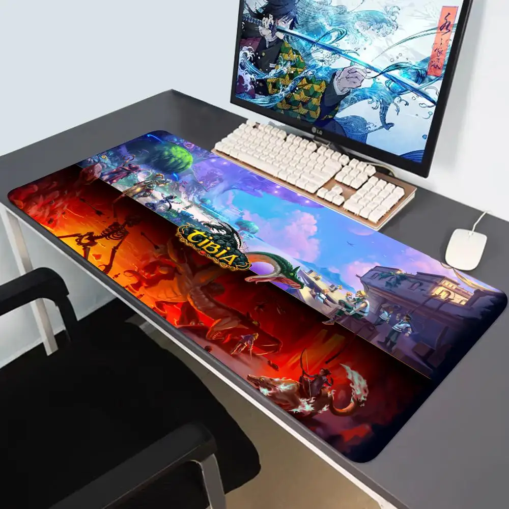 

Tibia Mouse Pad Gamer Rgb Desk Mat Back Light Led Mousepad Setup Gaming Accessories Deskmat Big Mousepad Backlight