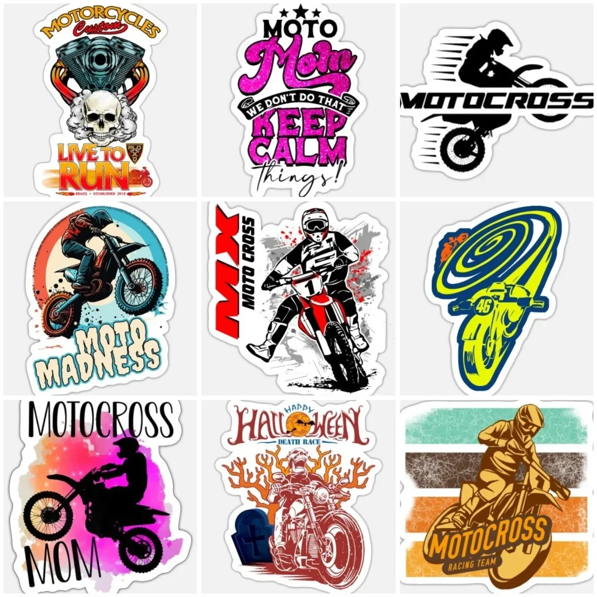 

Off-road Motorcycle Racing Creative Sticker Wall Room Truck Car Window Bicycle Glass Helmet PVC Decal Waterproof Customizable