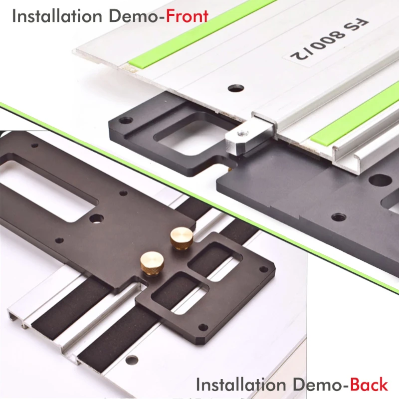 Woodworking Electric Circular Saw Rail Right Angle Positioning Plate Slide Rail 90 Degree Matching with Festool and Makita Rails