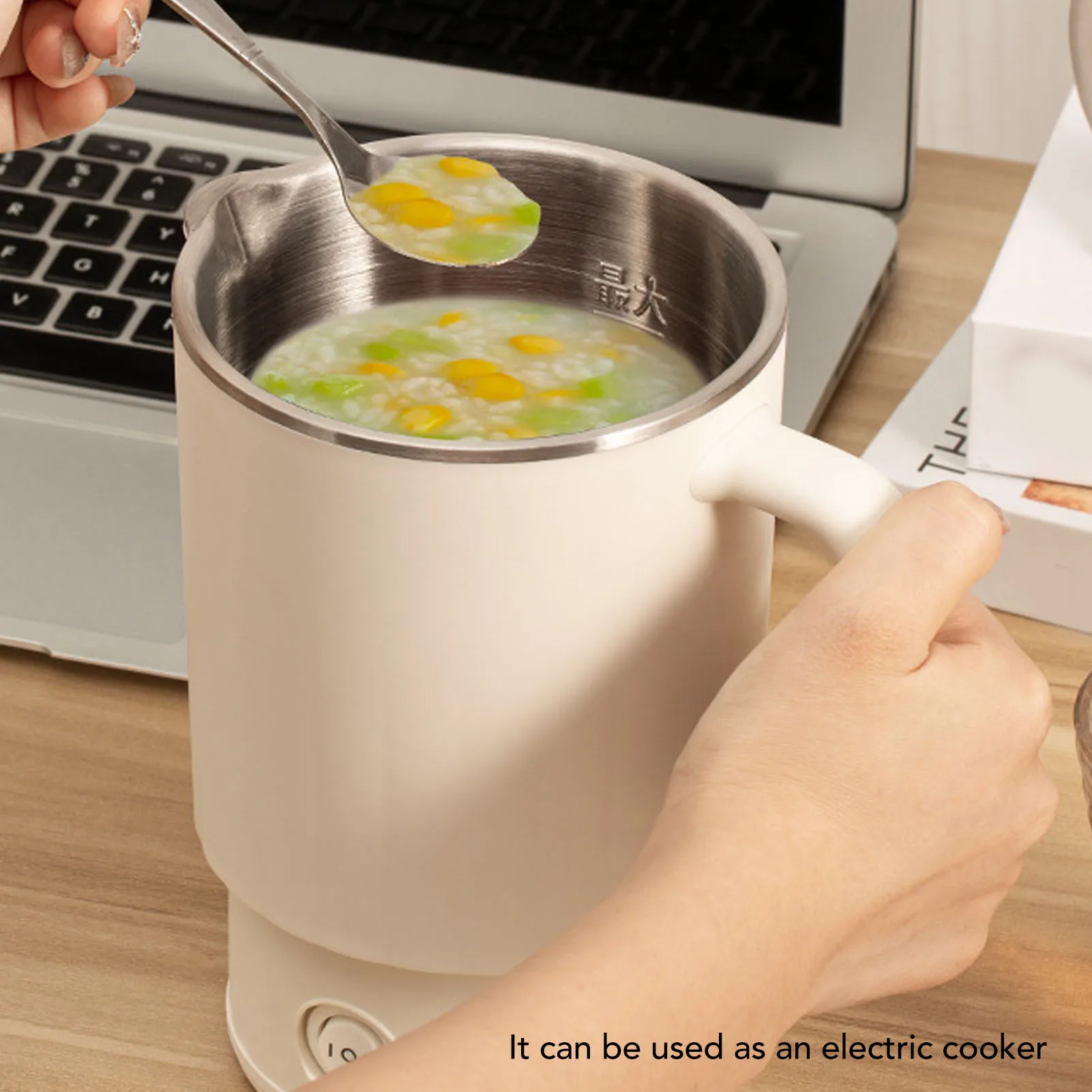 غلاية كهربائية للسفر 600 وات 600 مل 304 من الفولاذ المقاوم للصدأ سخان غلاية الماء الساخن المحمول للشاي والقهوة