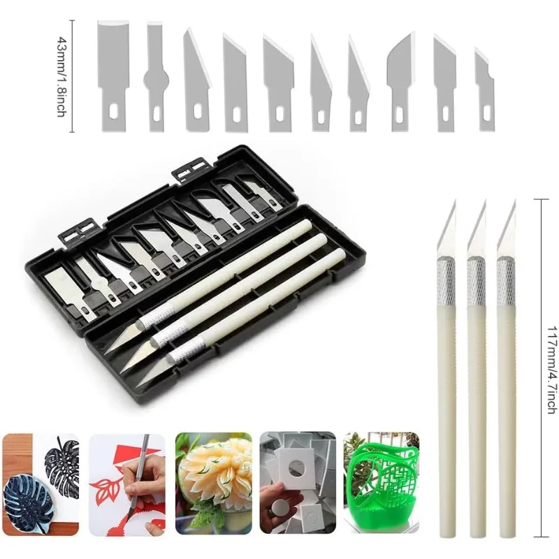 42pcs/set 3D Printer Tools Kit Model Deburring Tool Hobby Knife Set Art Knife Removal Tube Cutter 3D Print Accessories