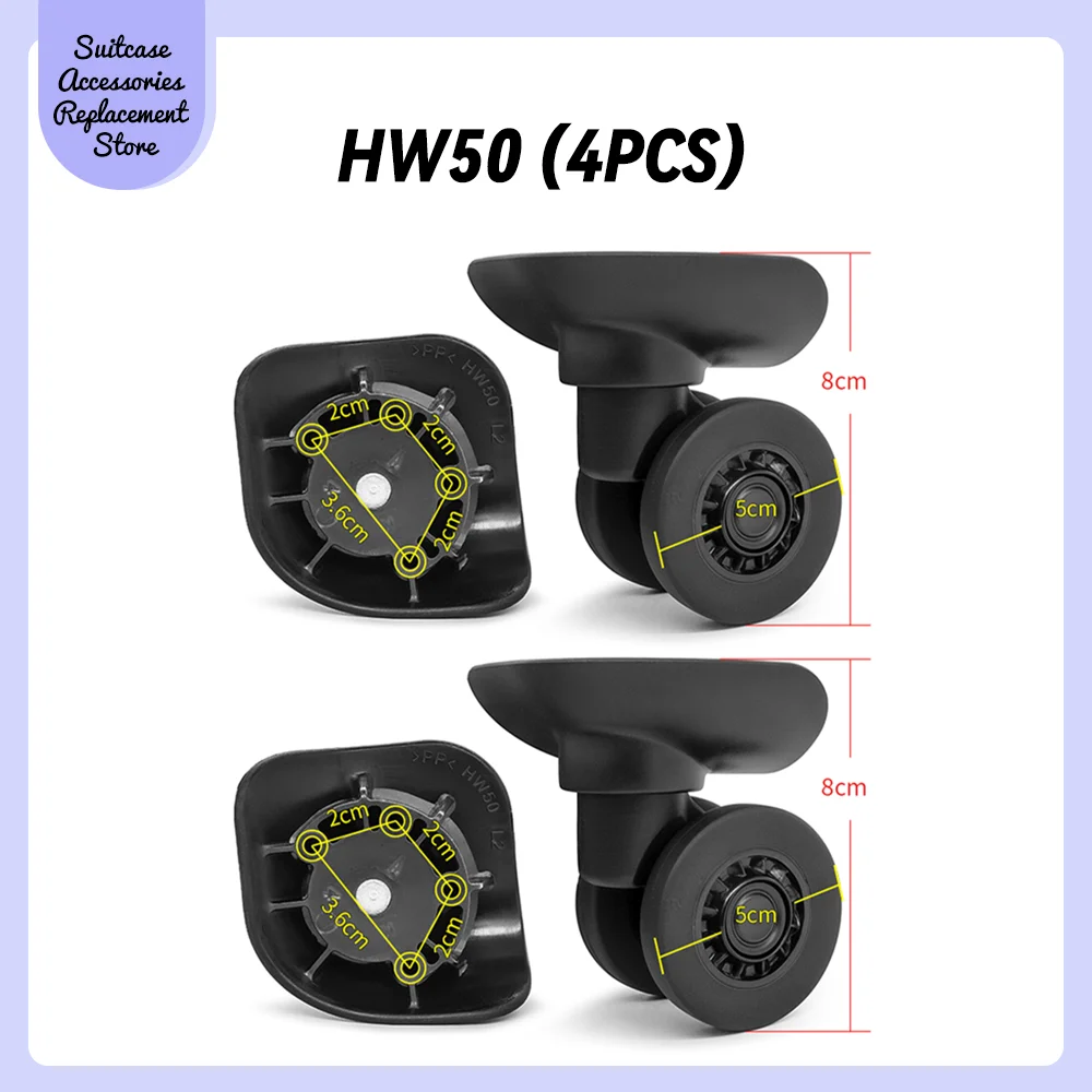 Universal Roda Lidar Com Substituição Para HINOMOTO Mala, Silencioso Choque Absorvendo Roda Acessórios, Rodas Rodízios, Suave