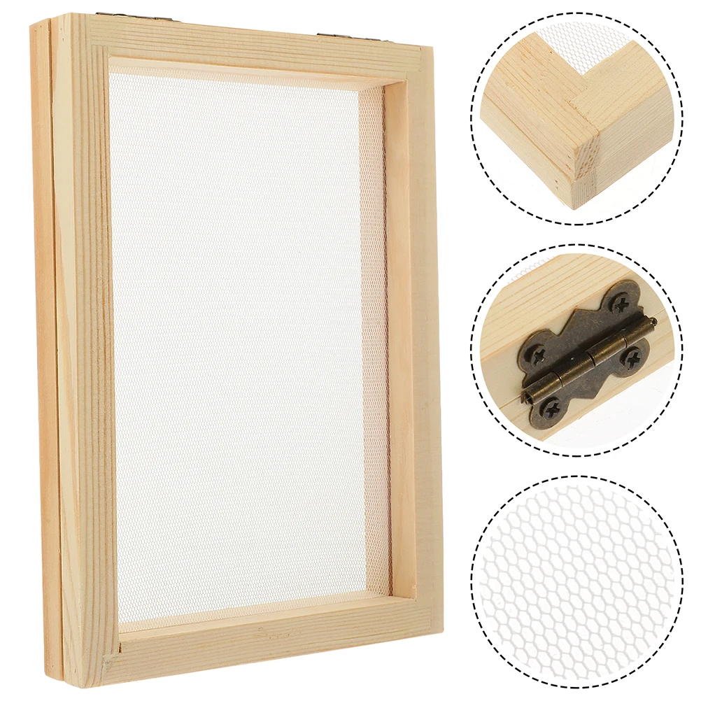 

2pcs Paper Craft Frame Wood Picture Material Package for Kids DIY Handmade Projects Small Size Student Supplies