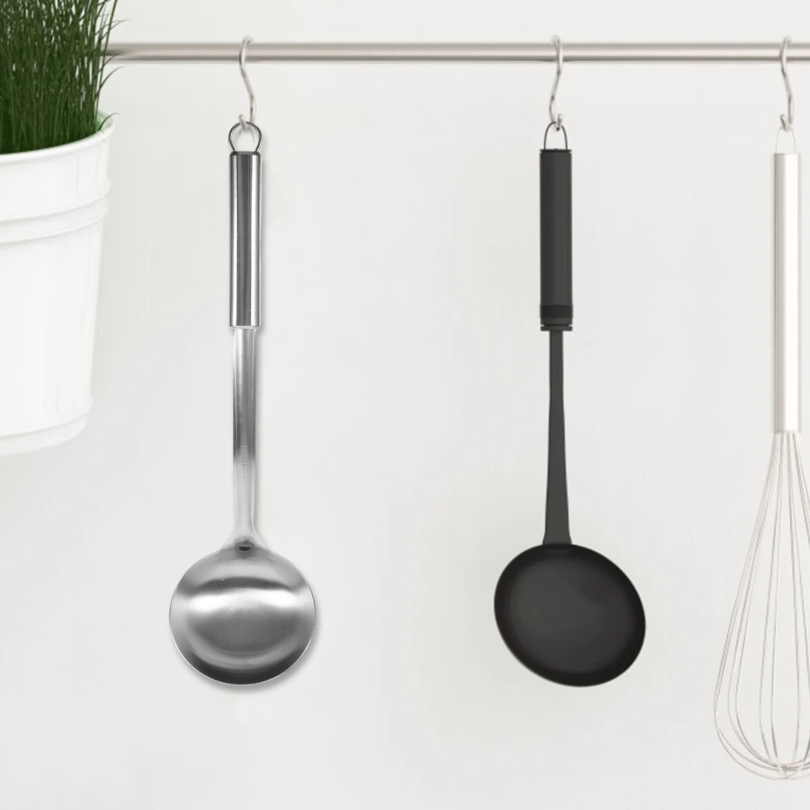 

Stainless Steel Soup Ladle Deep Kitchen Spoon Wear Resistant Hot Pot Long Handle Water Ladle Multipurpose Thicken