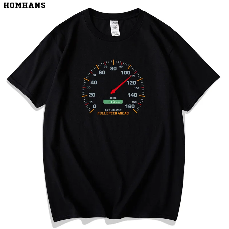 

Creative And Personalized Design Car Speedometer Summer T-shirt Breathable Sweat-Absorbing Comfortable Quick-drying Tops
