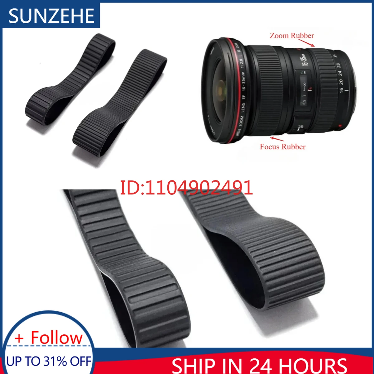 

НОВЫЕ детали для ремонта камеры Canon EF 16-35mm F/2.8L II USM/16-35 mm 2.8L II YB2-0021 YA2-2433 с зумом + фокусным кольцом и резиновым кольцом