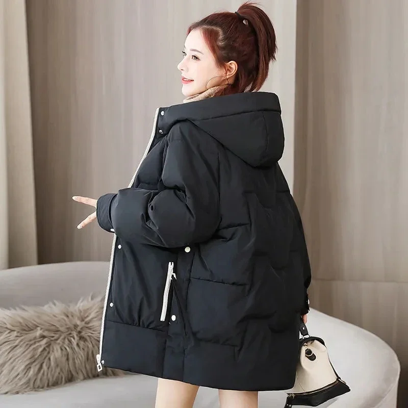 Women's Mid-length Korean Version of Thick Loose Fashion Cotton-padded Jacket Youth Padded Jacket 2022 New Cotton-padded Jacket