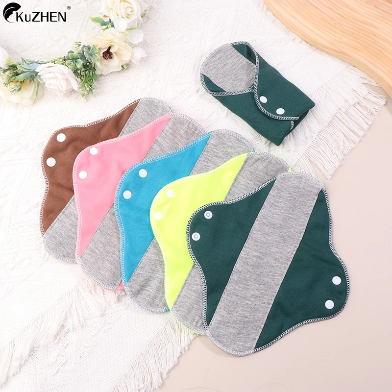 Thin Cloth Pads Soft Cotton Washable Feminine Panty Liners Sanitary Pads Napkin Daily Reusable Menstrual Hygiene Pads