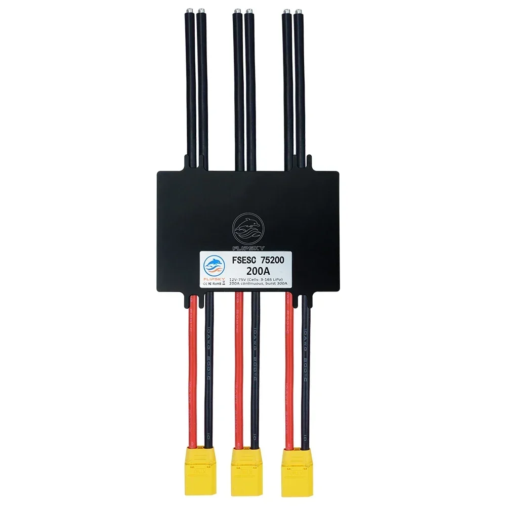 75V 200A FSESC 75200 High Current ESC Based On VESC With Aluminum Case For Electric Surfboard Skateboard