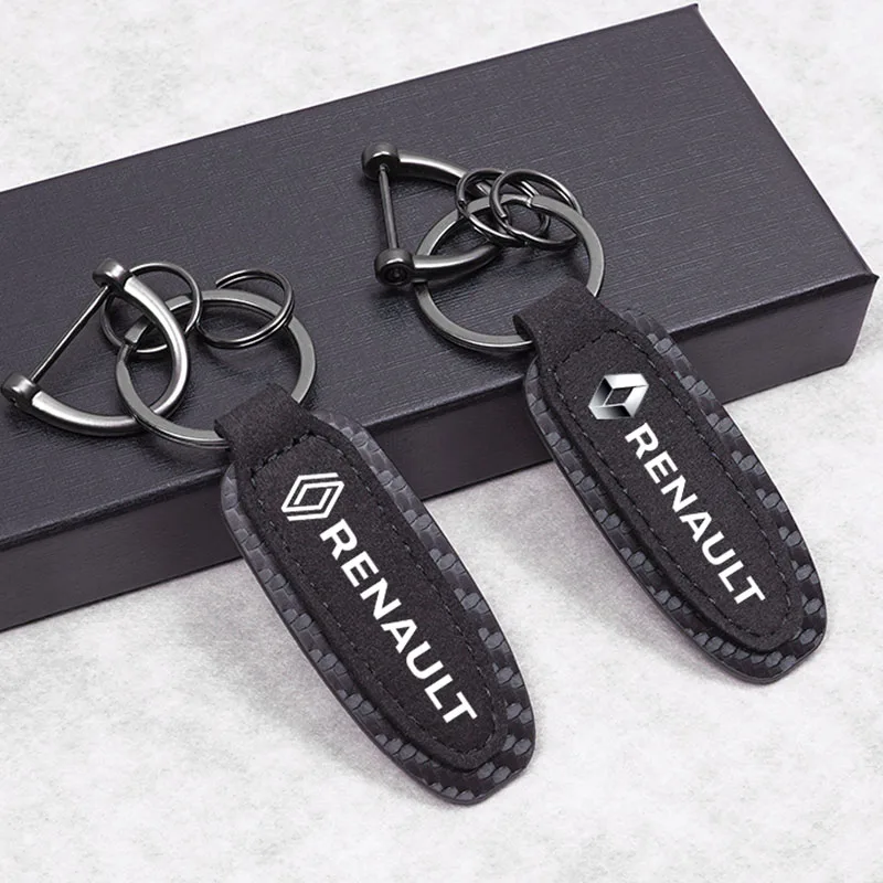 1 قطعة سلسلة المفاتيح الجلدية الجلد المدبوغ سيارة حلقة رئيسية اكسسوارات لرينو كليو كوليوس ميجان اسبيس QM6 كادجار كابتور المناظر الطبيعية الخلابة زو فلوينس