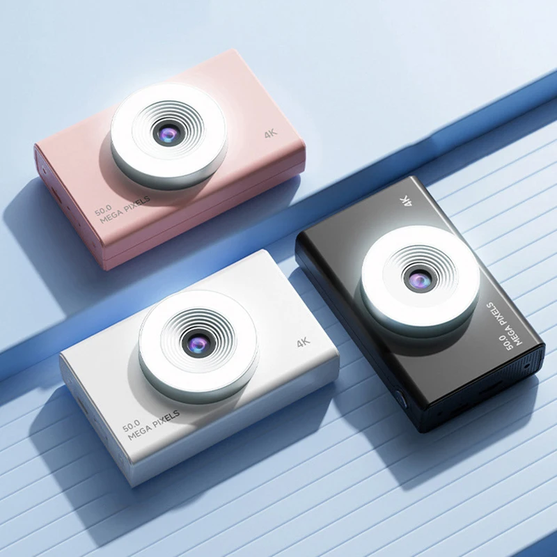 Цифровая камера 4K CCD с заполняющей подсветкой, 50 миллионов пикселей, ретро-камера с автофокусом для студентов, путешествий, 2,4-дюймовый экран Type-C