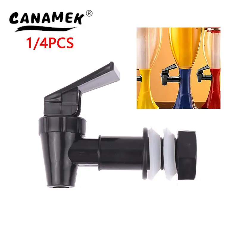 Substituição Black Faucet distribuidor de água, torneira, plástico, bica, filtro, reutilizável, refrigerador, 1, 4pcs