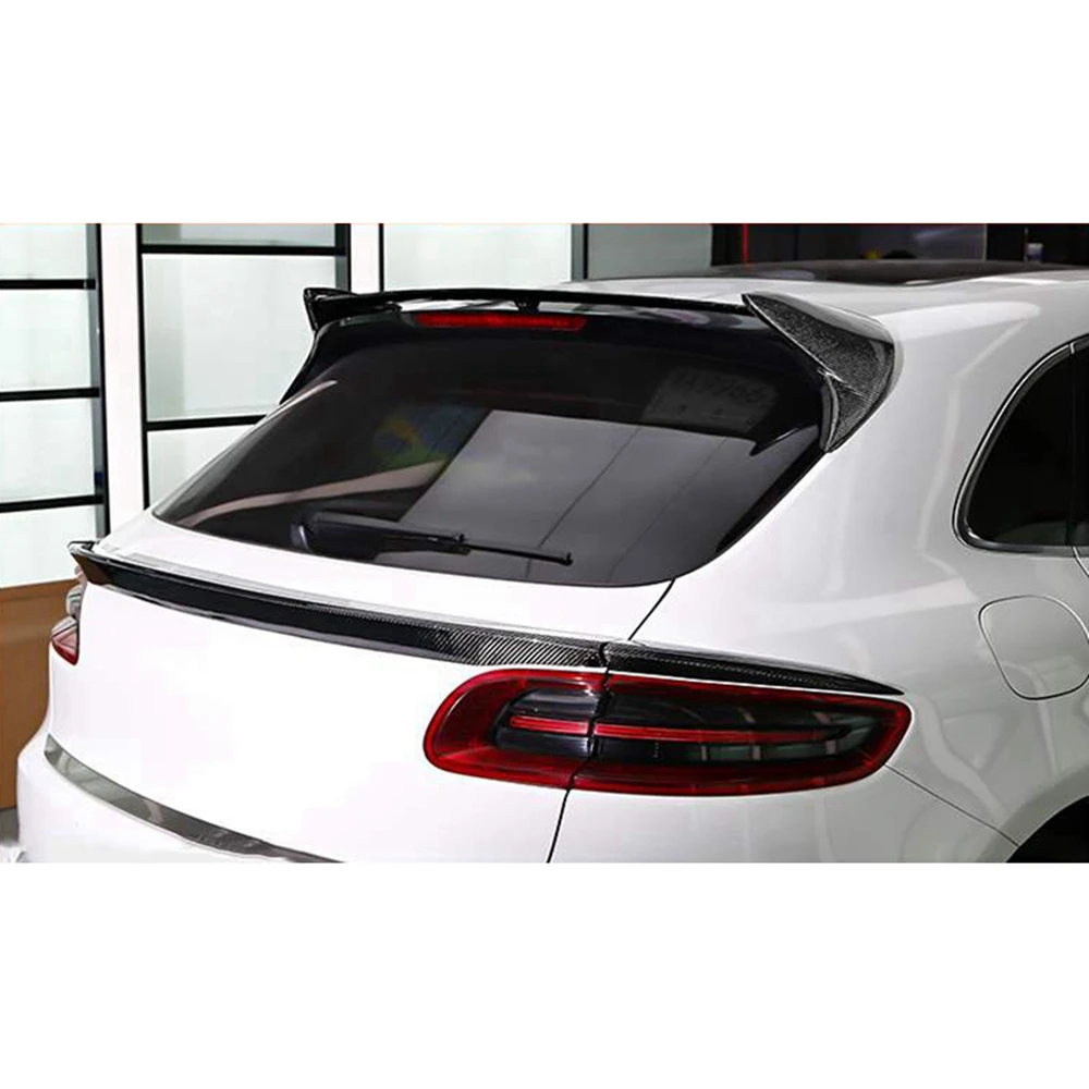 FOR Porsche Macan 2014-2016 Auto Racing Car Spoiler FRP unpainted. 3 pieces/set of carbon fiber hatchback rear spoiler lip