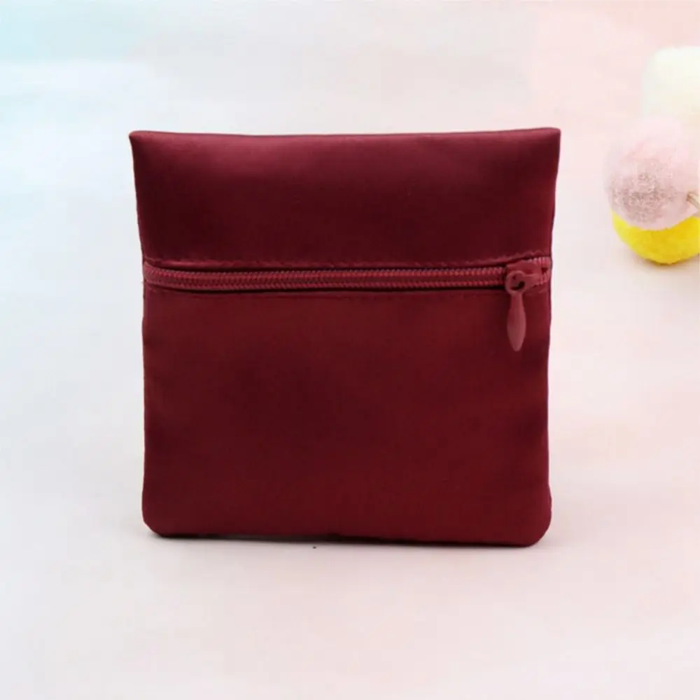 Porte-monnaie à fermeture éclair courte pure, porte-cartes de crédit d'identité, grande capacité, mini portefeuille en toile, sac de rangement simple