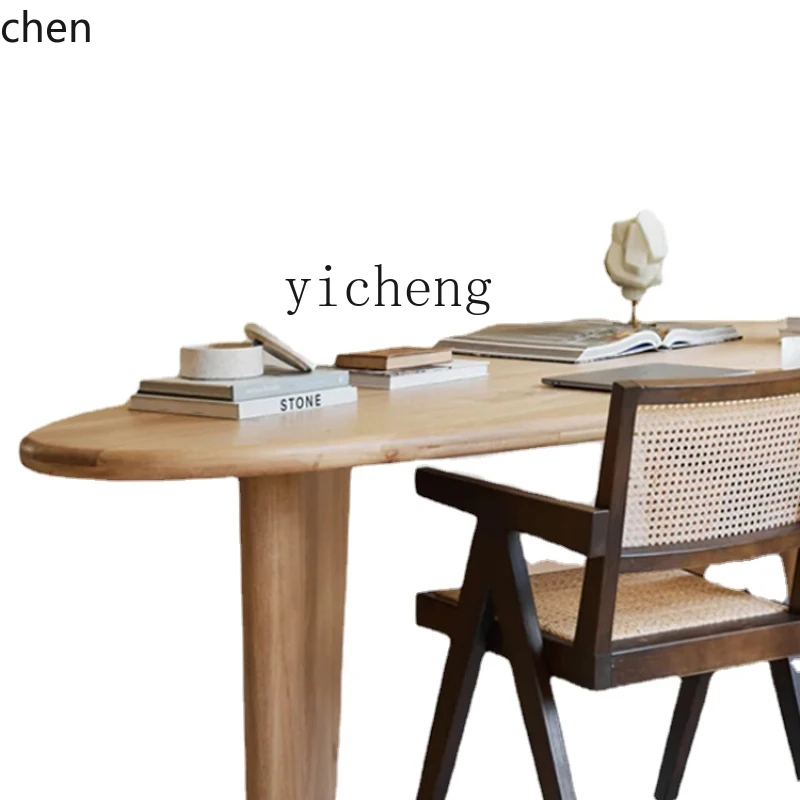 YFY Solid Wood Silent Style Special-Shaped Desk Workbench Long Desk Mid-Ancient Computer Desk