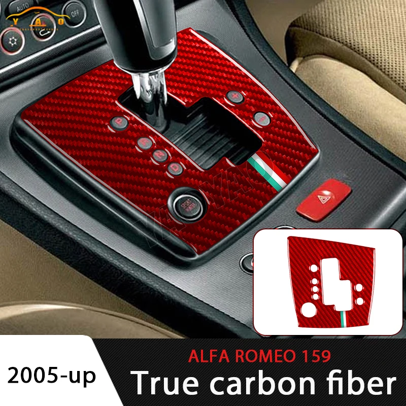 Carbon Fiber Gear Shift Panel Trim Sticker For Alfa Romeo 159 Brera Spider 2004-2024 Interior  Accessories