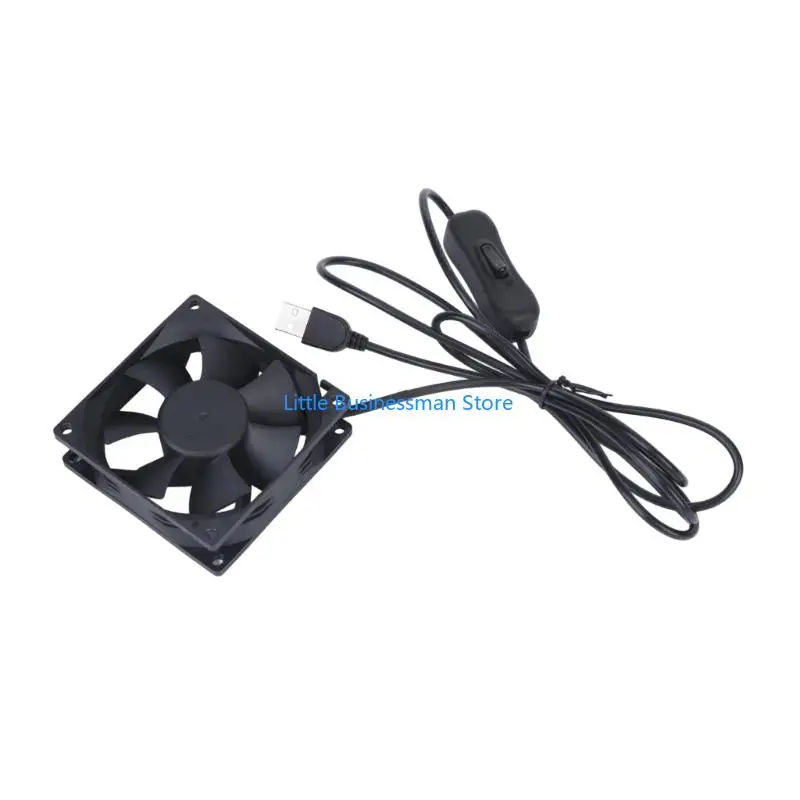 Router-Kühl-USB-Lüfter 80 mm 8025-Lüfter mit Kabelsteuerung und gleichmäßigem Luftstrom M76A – Detail 8