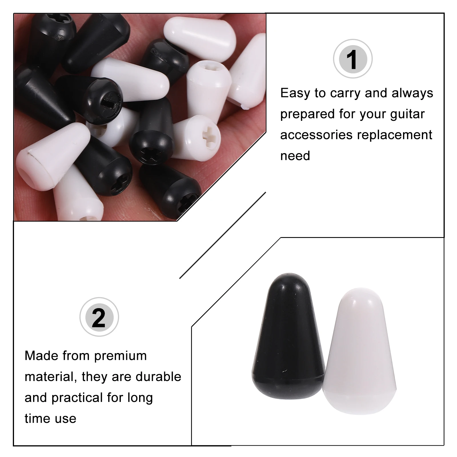 16 قطعة غطاء تبديل الجيتار مادة ممتازة تركيب مستقر مريح اللمس استبدال الملحقات 2 ألوان