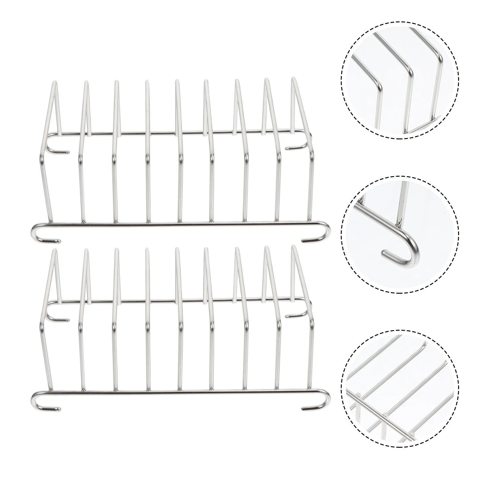 

2pcs Stainless Steel Oil Draining Rack Kitchen Tool For Air Fryer Oven Baking Steamer Grilling Cooking Accessories