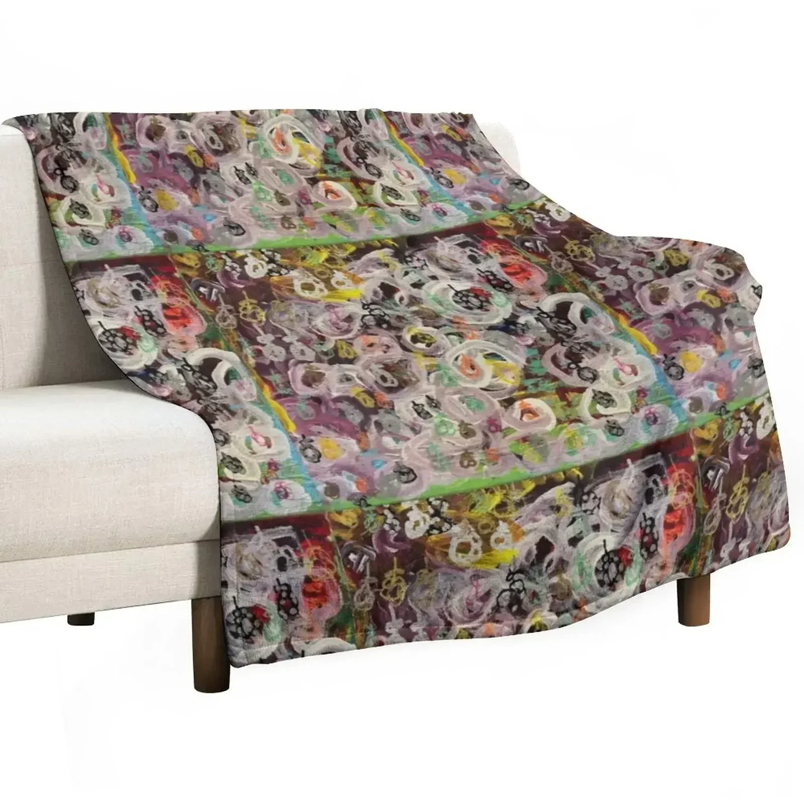 Collaboration by Emily M. and Linda M. Throw Blanket Flannel Fabric Luxury Brand Blankets