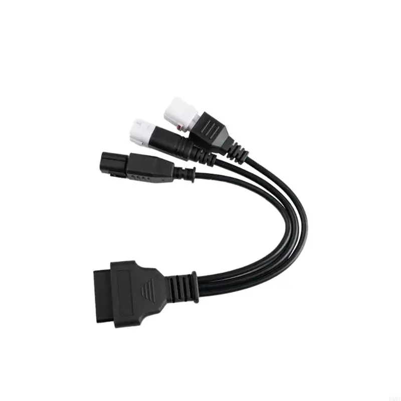 

D5BE OBDII Adapters 16 Pin Female to 3+4 6 Pin Diagnostic Tool Cable for Bikes Use
