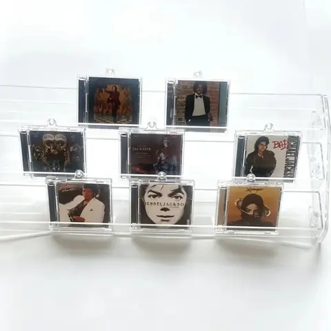 MJ Michael Jackson Invincible MINI Music CD NFC Keychain Play This Is It Album Bad Keyring Thriller Cosplay Pendant Accessories