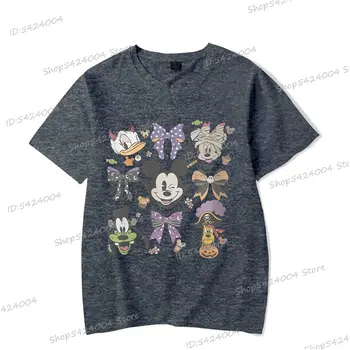 復古米奇萬聖節2025 T卹 夏日短袖女式T卹 韓版時尚萬聖節禮物 街頭風 男女通用 10 最佳銷售 萬聖節米奇 - №3