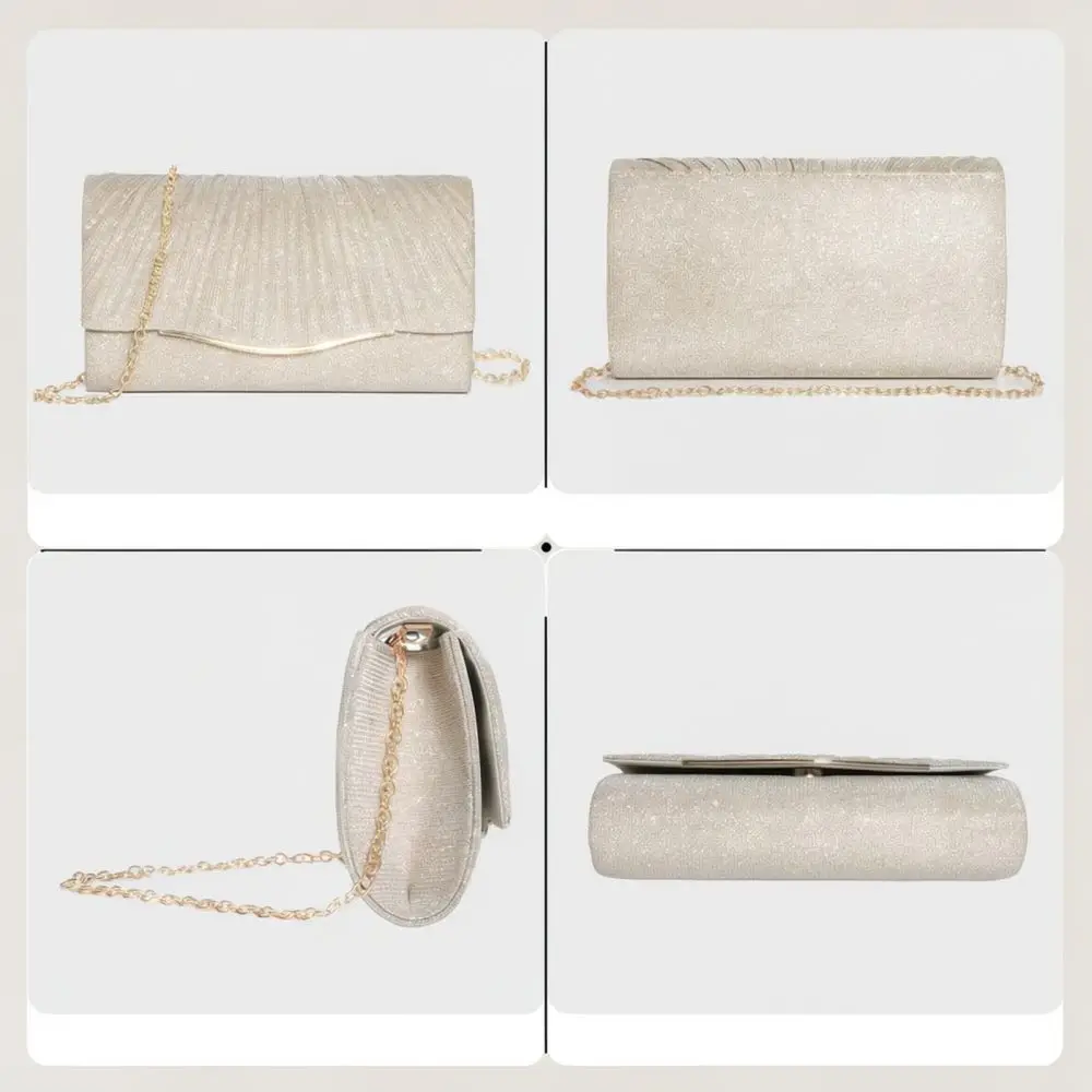 Glamorous Rhinestone Evening Handbag Women Glitter Crystal Clutch Purse Stylish Party Wedding Banquet Shoulder Bag